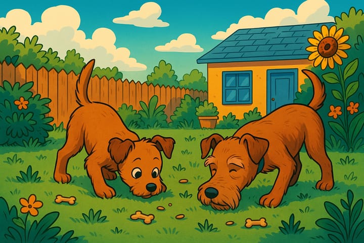 Buffy & Sean erzählen: Die große Leckerliesuche im Garten 🐾