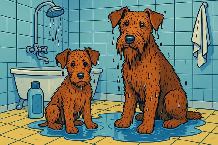 Buffy & Sean: Das Feld-Fiasco und die erste Badetaufe 🐾