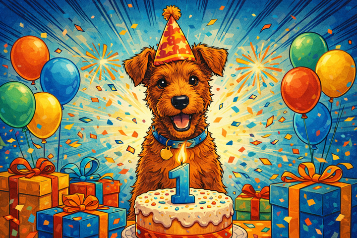 Tag 286: Happy Birthday Buffy! 1 Jahr jung 🎂🐾